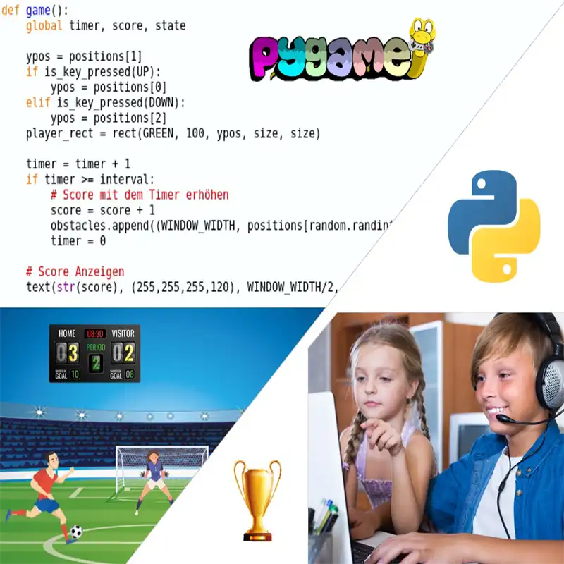 Kinder lernen Programmieren mit Python & PyGames Folgekurs