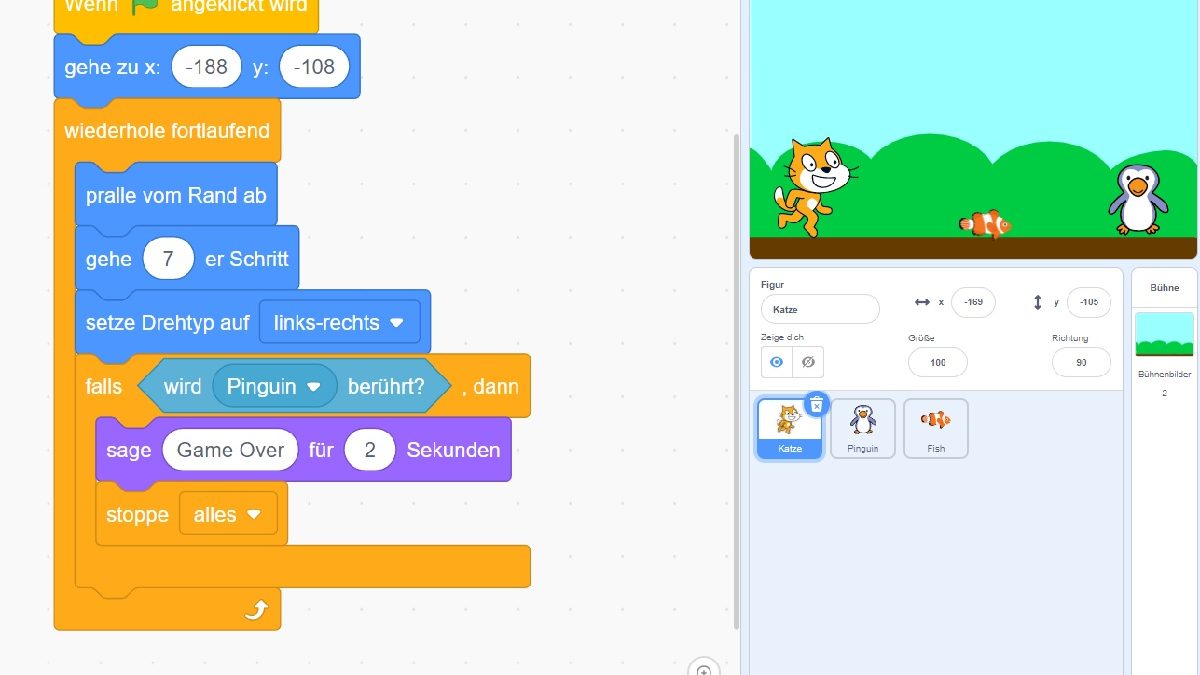 Mit Scratch programmieren lernen ist duch durch die Blockprogrammiersprache kinderleicht